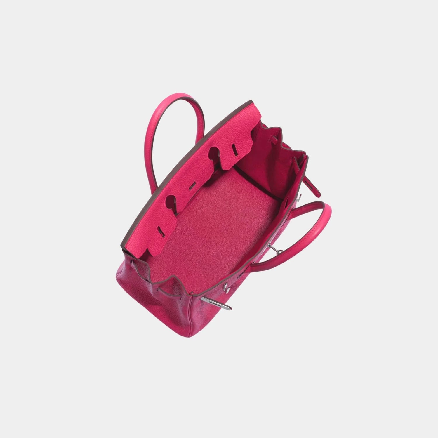 Hermes Birkin 30 Clemence Taurillon Rose Extreme PHW, Top