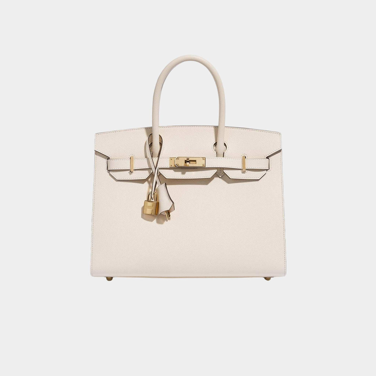 حقيبة Birkin 30 من جلد Epsom باللون Nata مع إكسسوارات ذهبية