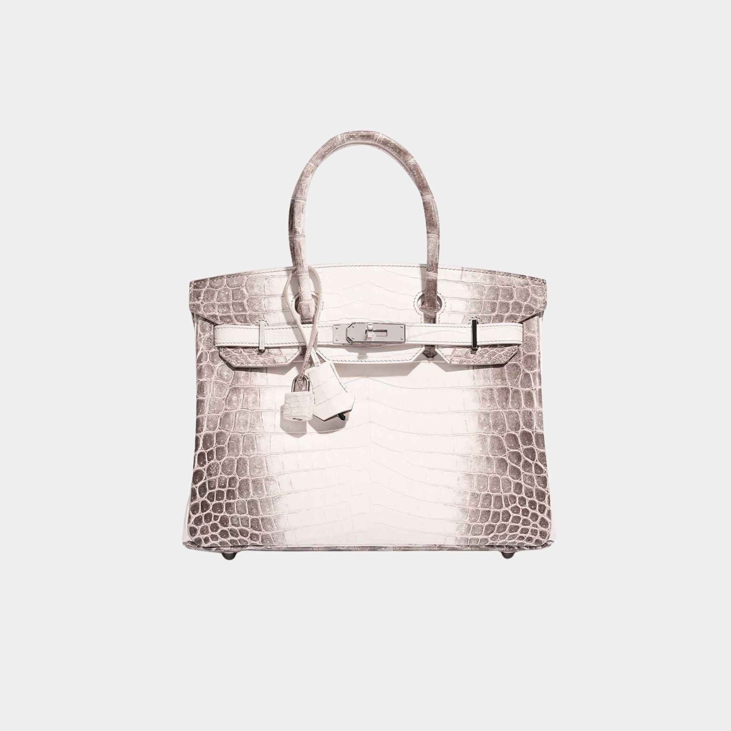 Hermes Birkin 30 Matte Alligator Himalaya Blanc PHW, Front