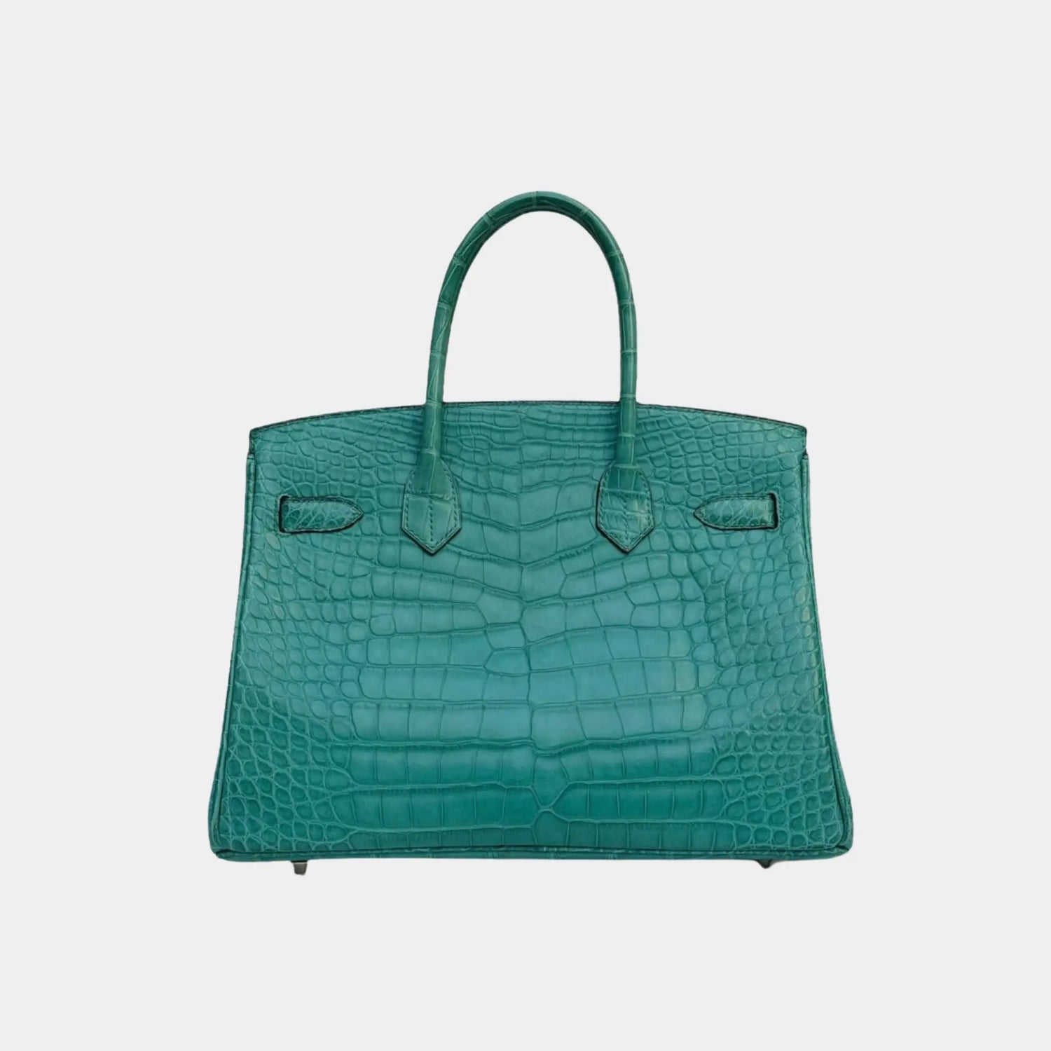 Hermes Birkin 30 Niloticus Crocodile Bleu Paon PHW, Back