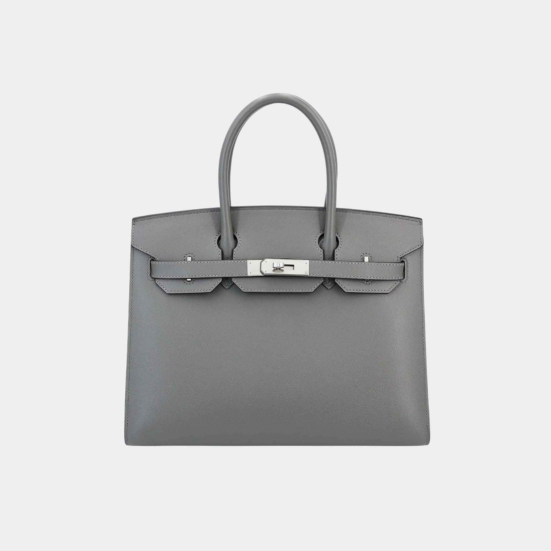 Hermes Birkin 30 Sellier Madame Gris Meyer PHW, Front