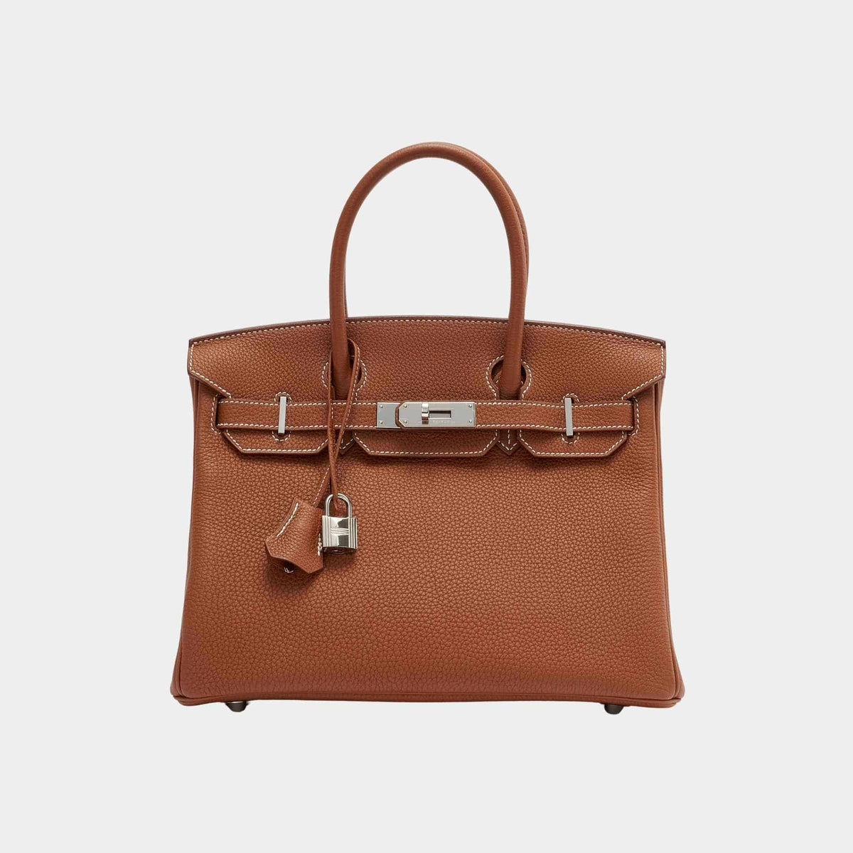 حقيبة Birkin 30 من جلد Togo باللون الذهبي مع إكسسوارات بلاديوم