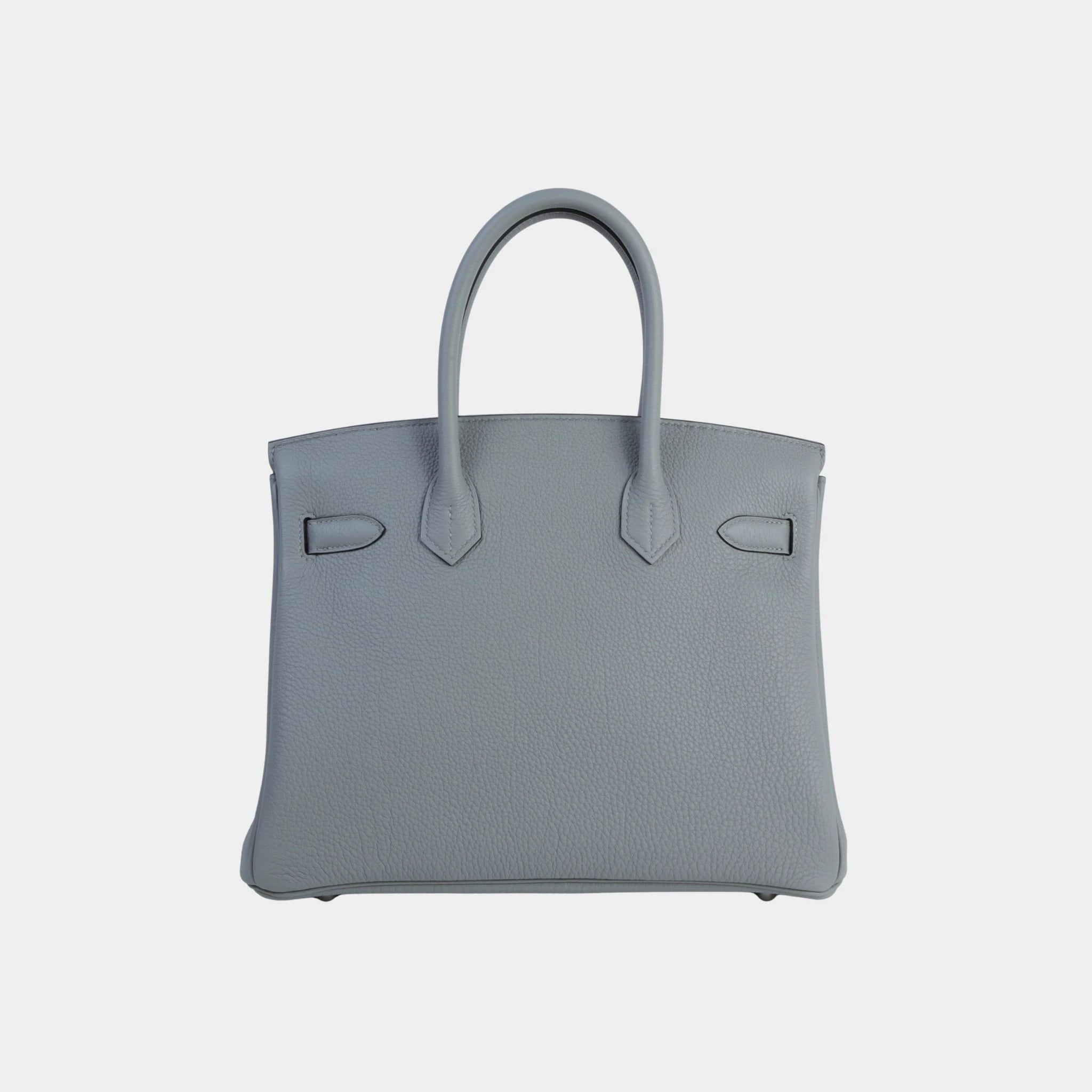 Hermes Birkin 30 Togo Gris Mouette PHW, Back