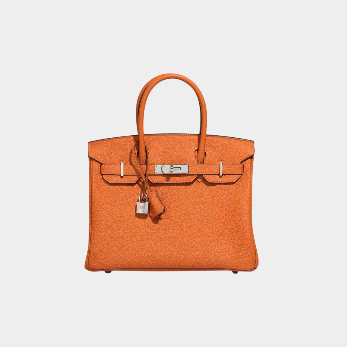 حقيبة Birkin 30 من جلد Togo باللون Orange H مع إكسسوارات بلاديوم