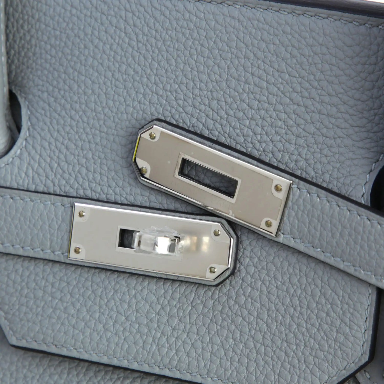 Hermes Birkin 40 Togo Gris Mouette PHW, Closeup