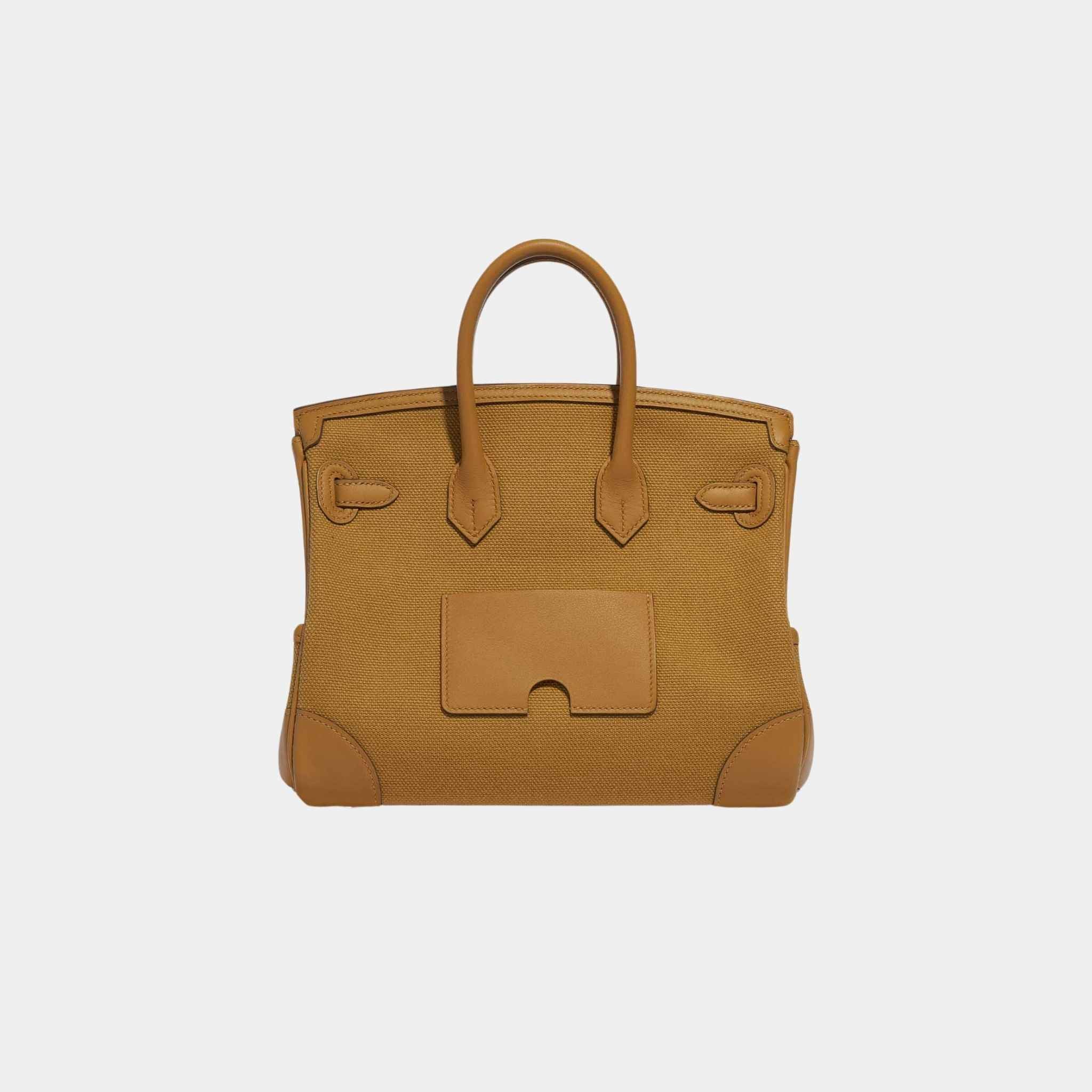 Hermes Birkin Cargo 25 Toile Goeland Veau Swift Desert Sesame, Back