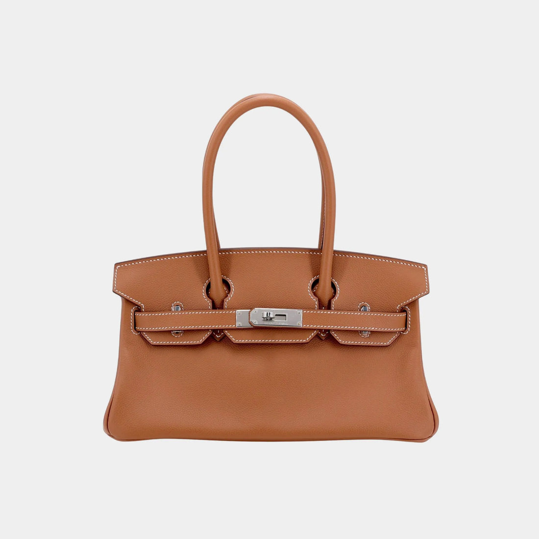 Hermes Birkin Shoulder Light 29 Evercolor Gold PHW, Front