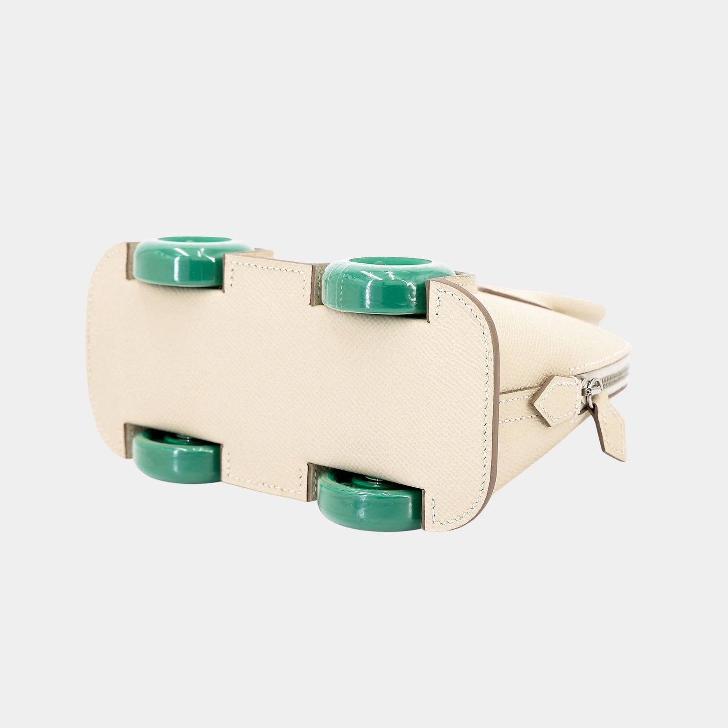 Hermes Bolide On Wheels Epsom Craie /Vert Vertigo PHW