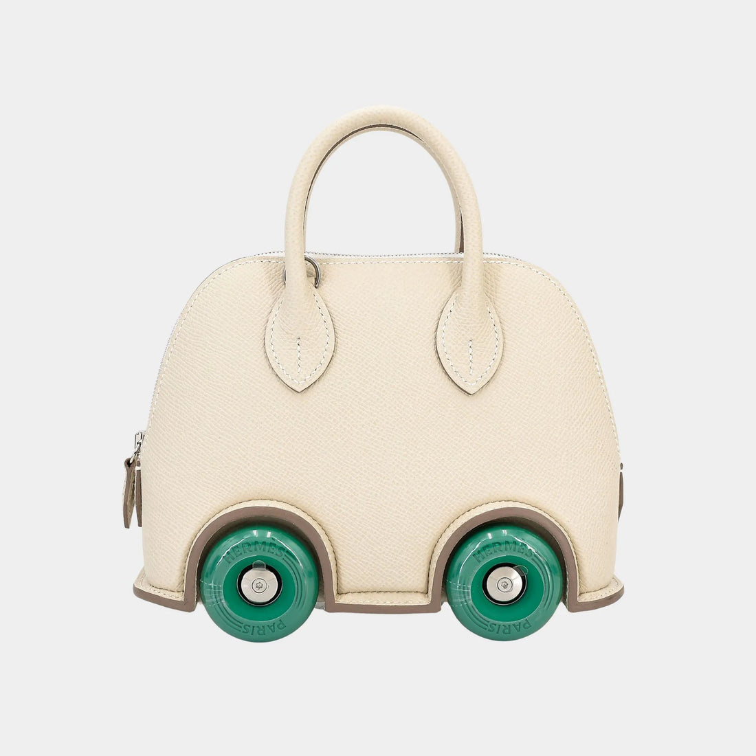 Hermes Bolide On Wheels Epsom Craie /Vert Vertigo PHW