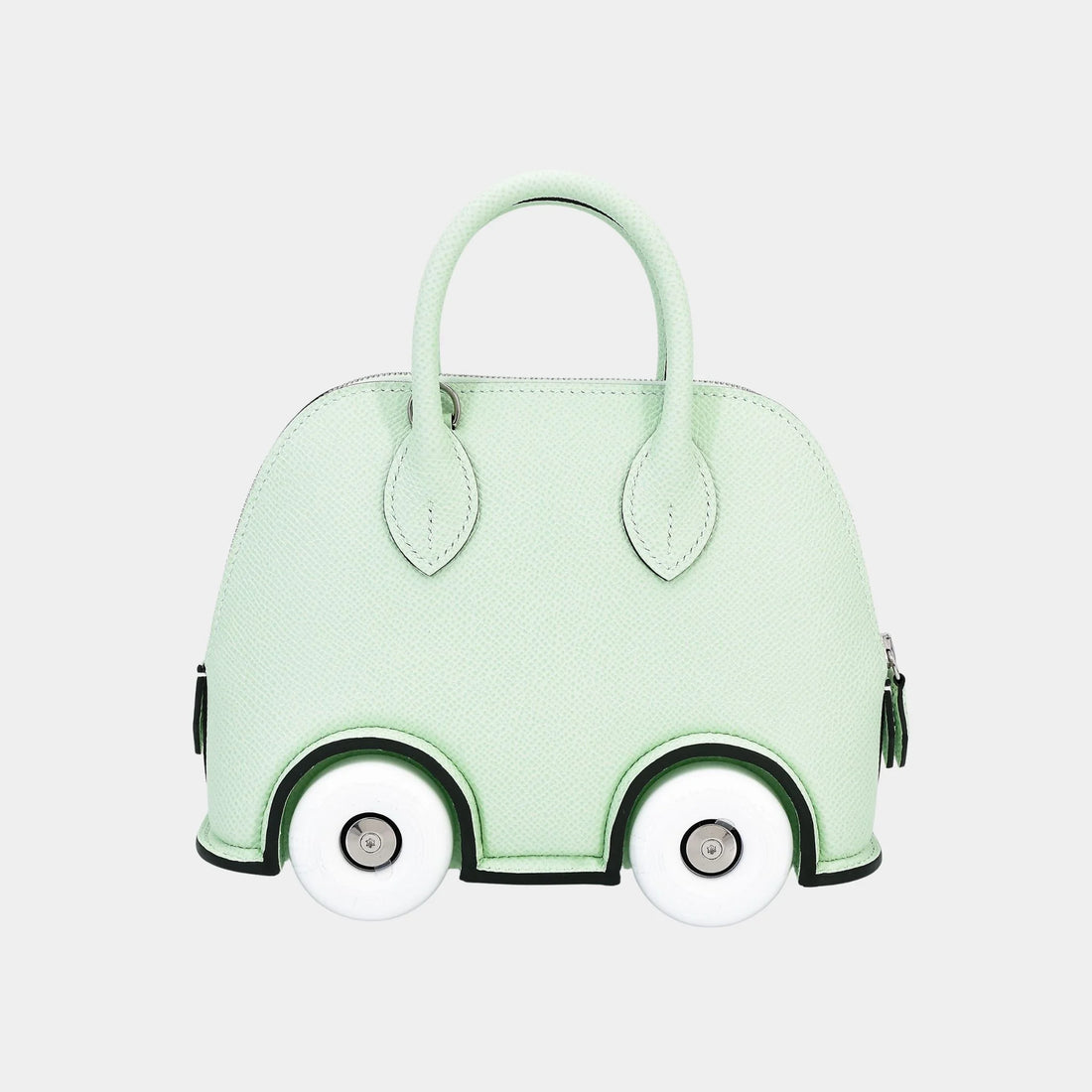 Hermes Bolide On Wheels Epsom Vert Fizz PHW, Front