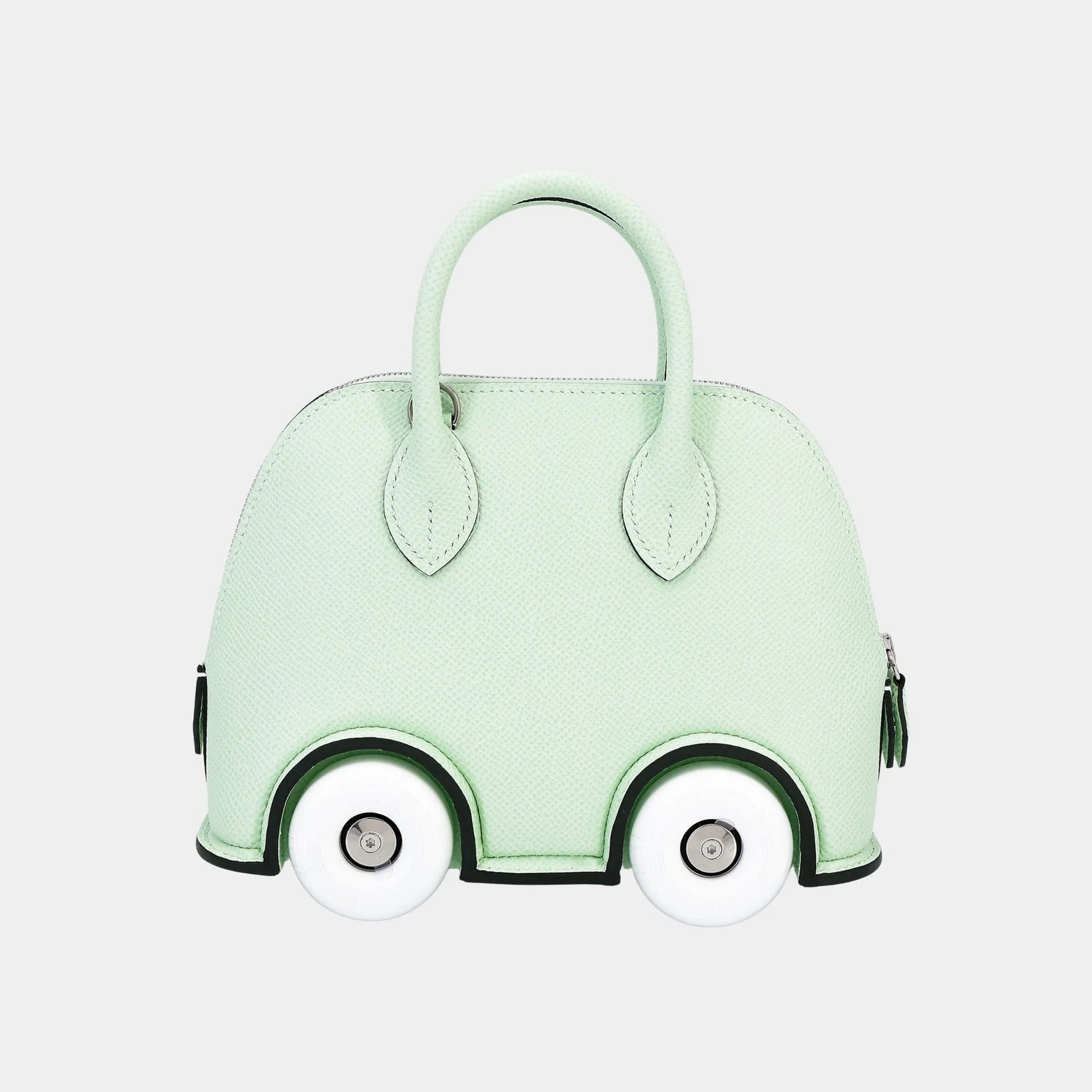 Hermes Bolide On Wheels Epsom Vert Fizz PHW, Front