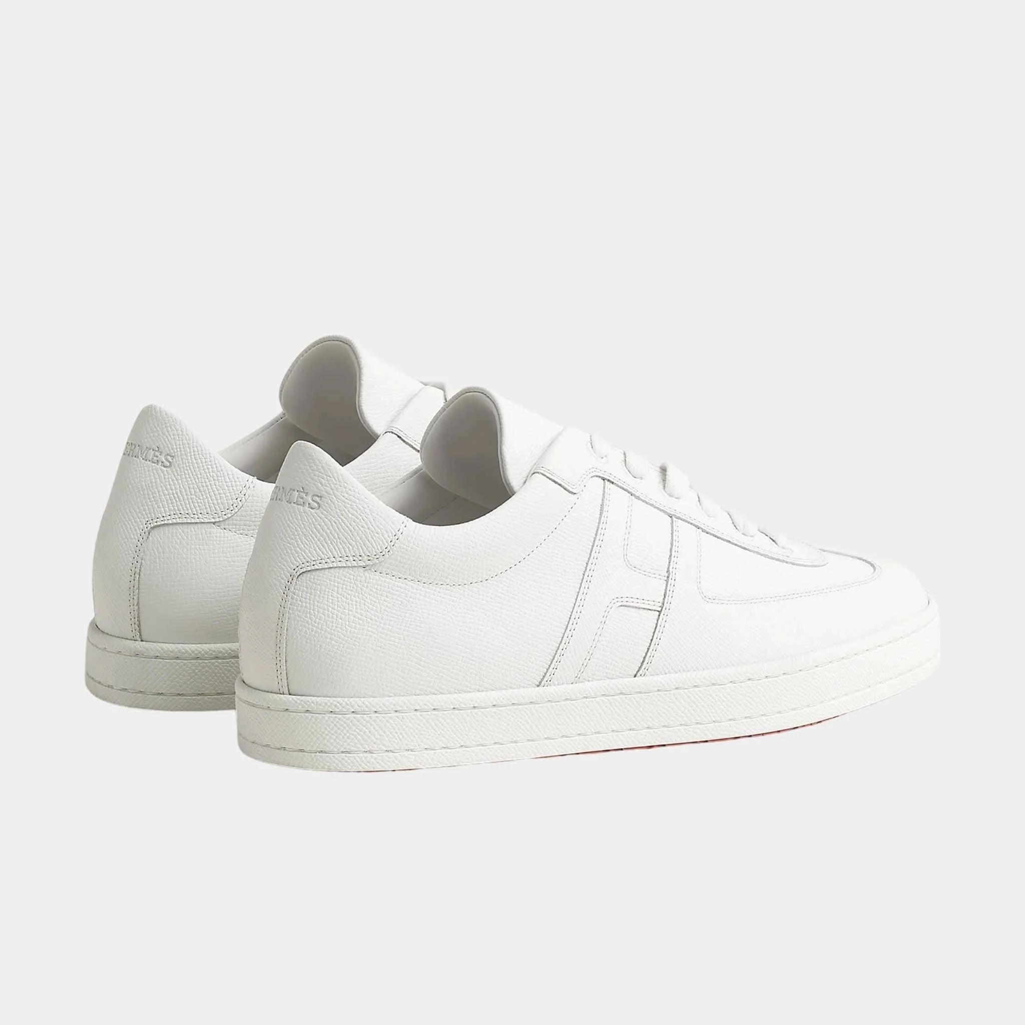 Hermes Boomerang Sneaker Epsom Calfskin, Blanc, Back