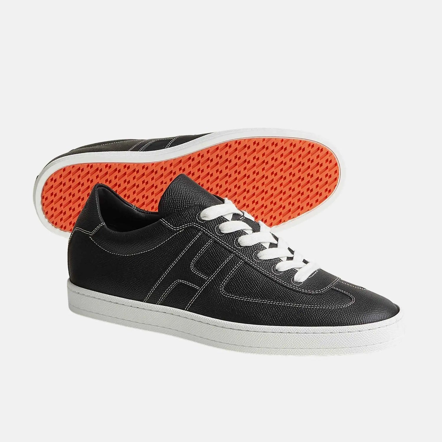 Hermes Boomerang Sneaker Epsom Calfskin, Noir, Front