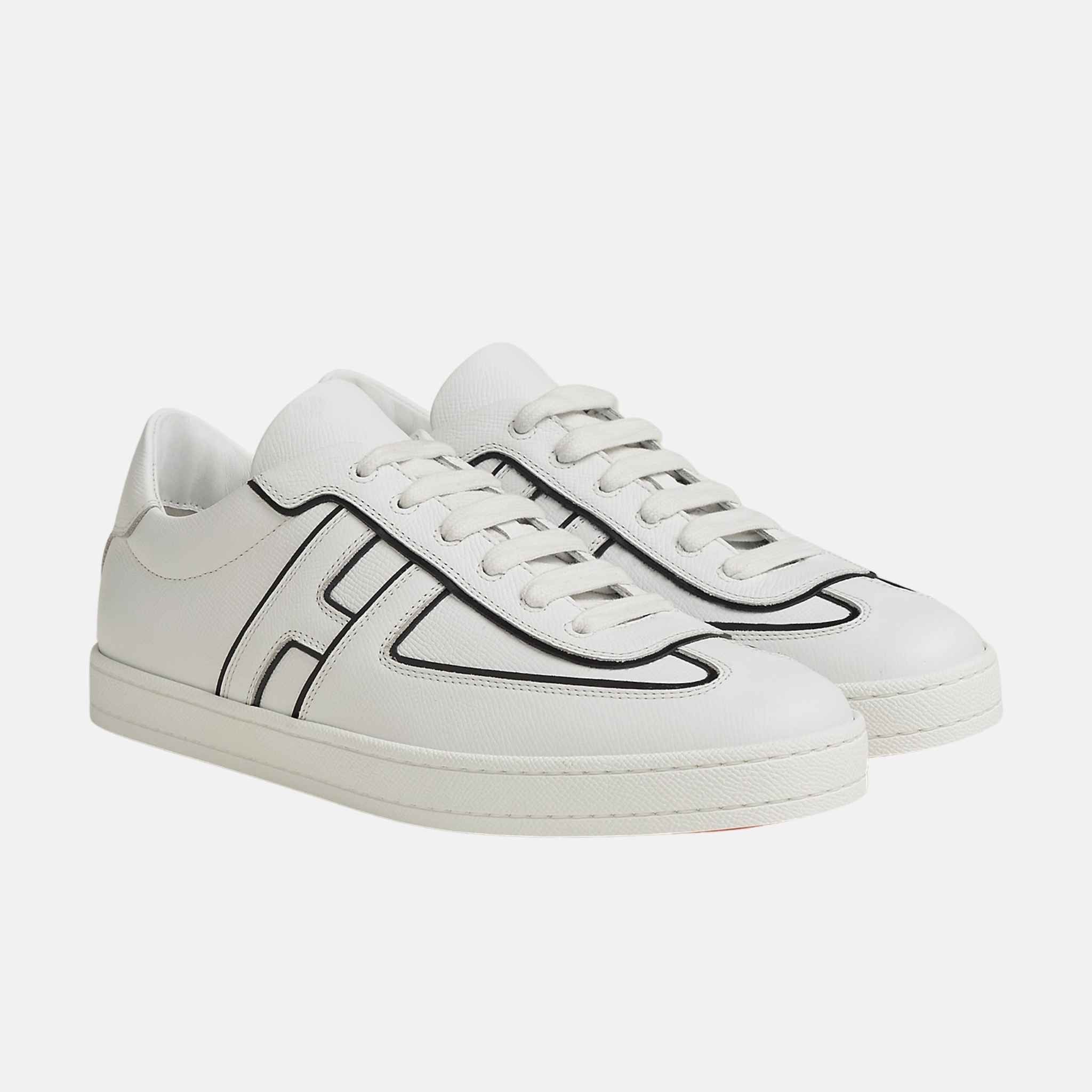 Hermes Boomerang Sneaker Monochrome Epsom Calfskin, Front