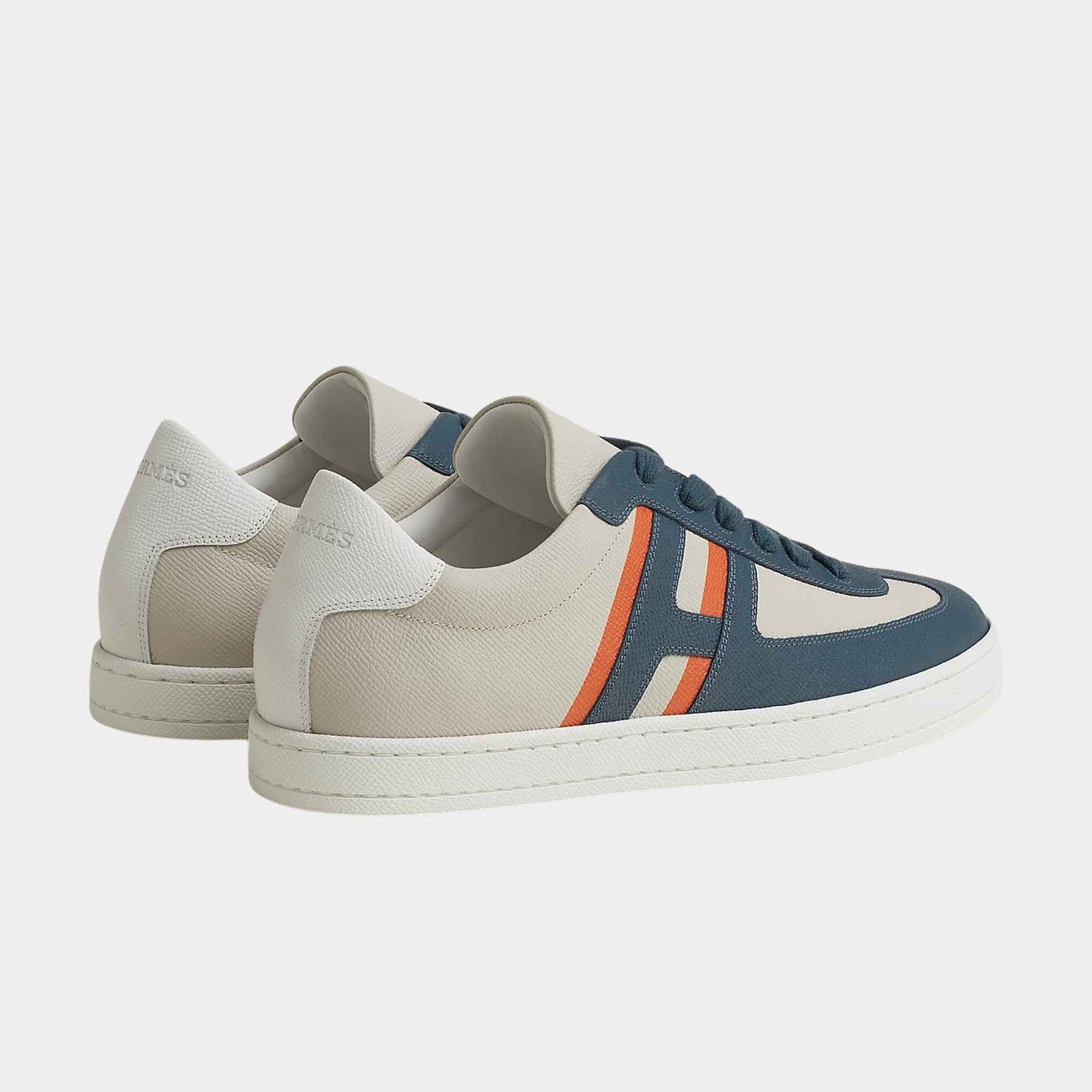 Hermes Boomerang Sneaker Printed Epsom Calfskin, Multicolor Blanc De Paris, Back