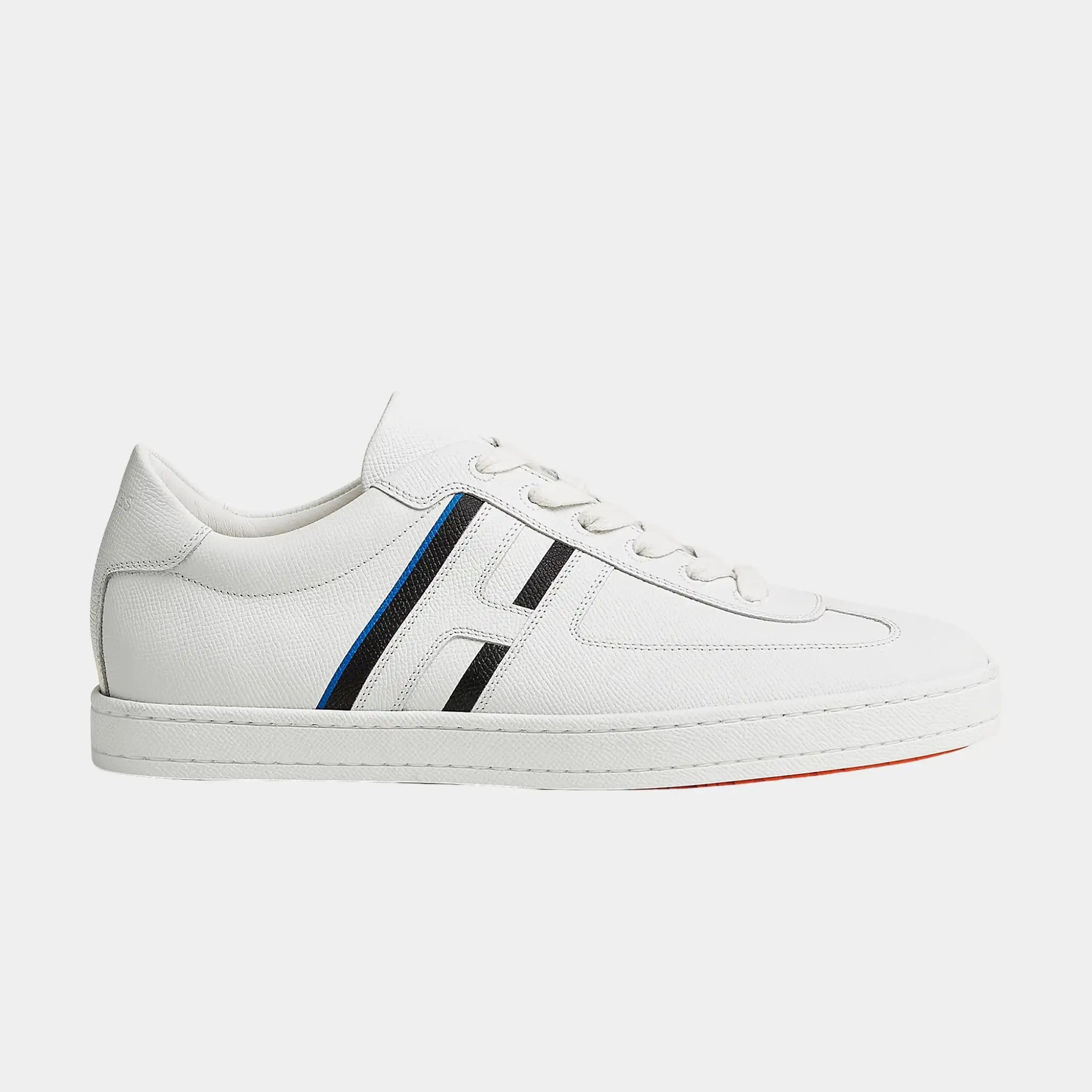Hermes Boomerang Sneaker Printed Epsom Calfskin, Multicolor Blanc, Side