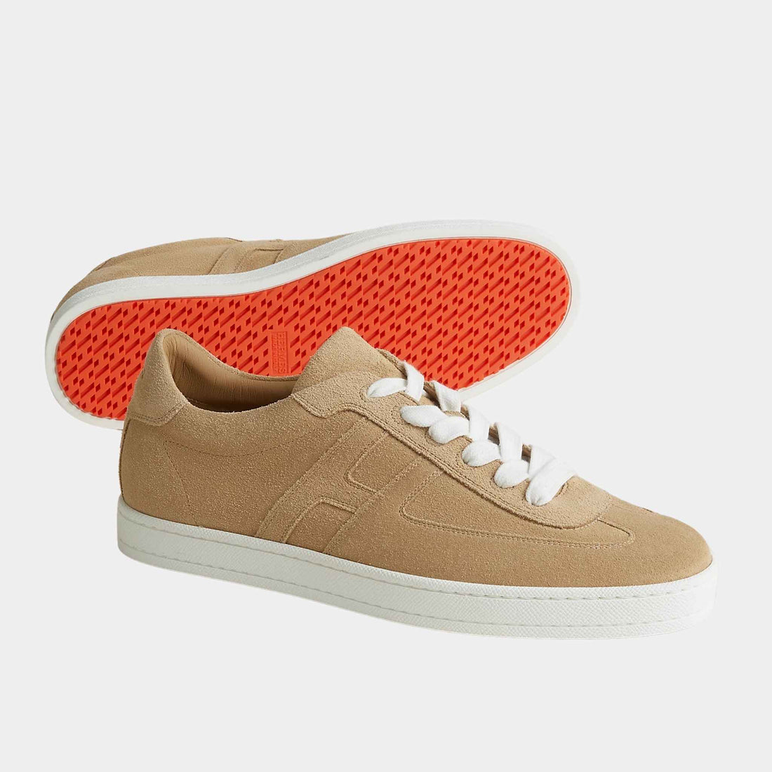 Hermes Boomerang Sneaker Supple Suede Calfskin, Front