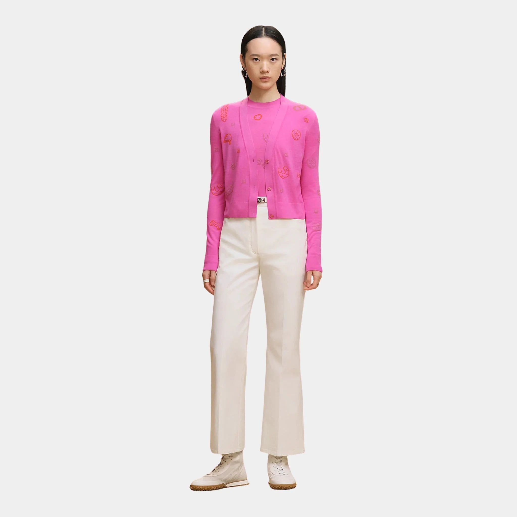 Bootcut Pants in Double Stretch Cotton Twill