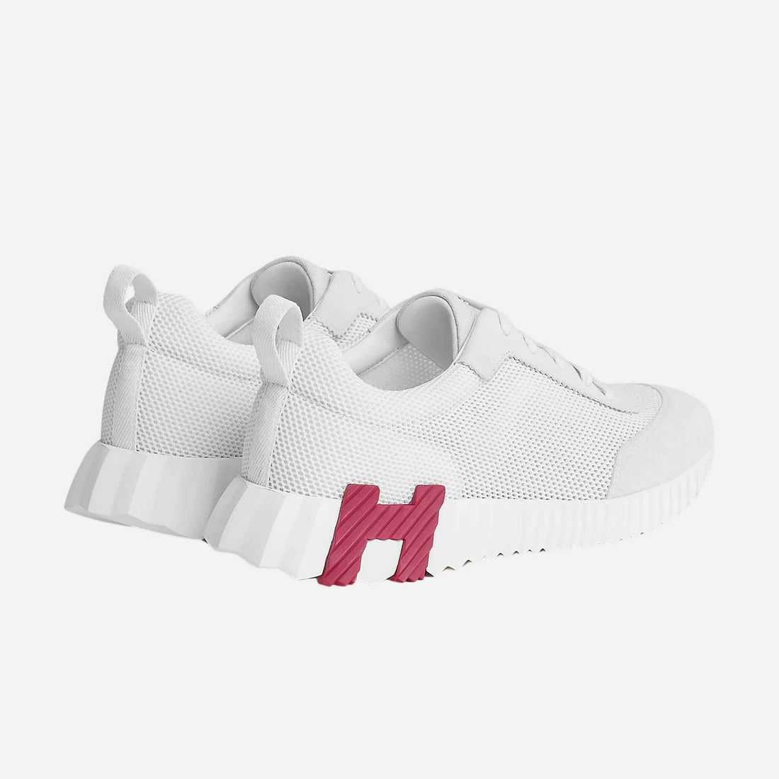 alt
حذاء Hermes Bouncing سنيكرز شبكي هوائي من الشمواه للنساء، أبيض، من الخلف