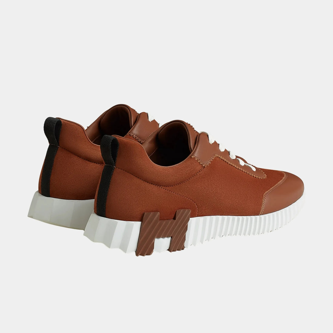 Hermes Bouncing Sneaker Suede and Calfskin Men, Gold, Back