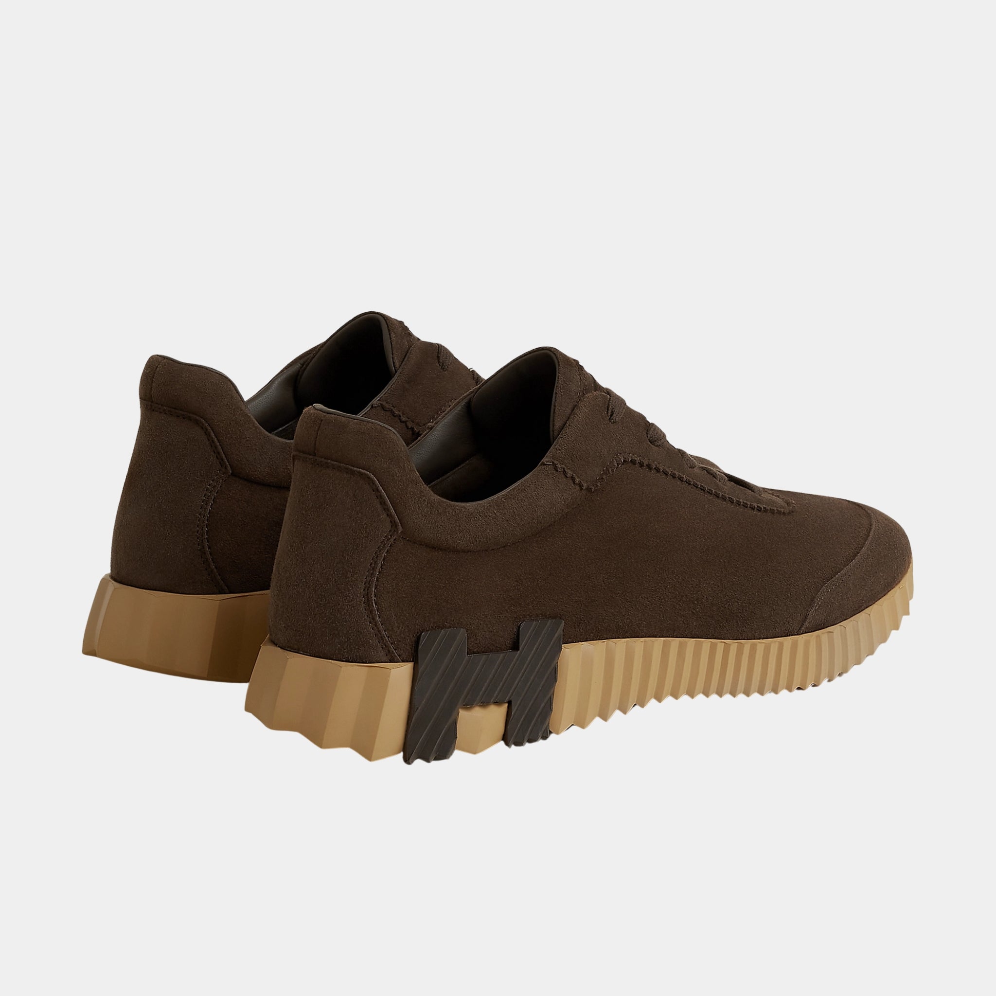 Hermes Bouncing Sneaker in Suede Goatskin, Ecorce, Back