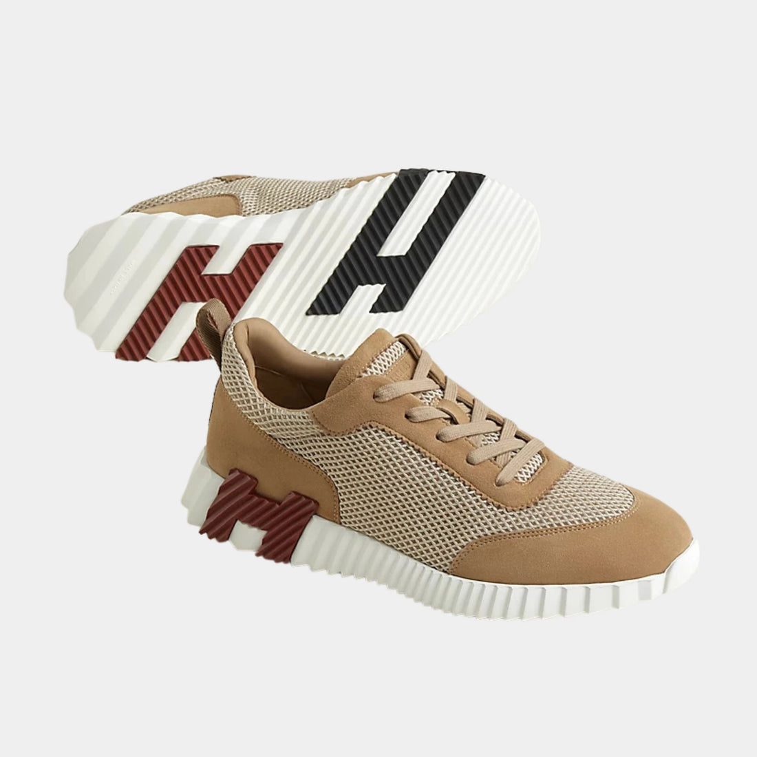 Bouncing Sneakers Graphic Mesh Suede