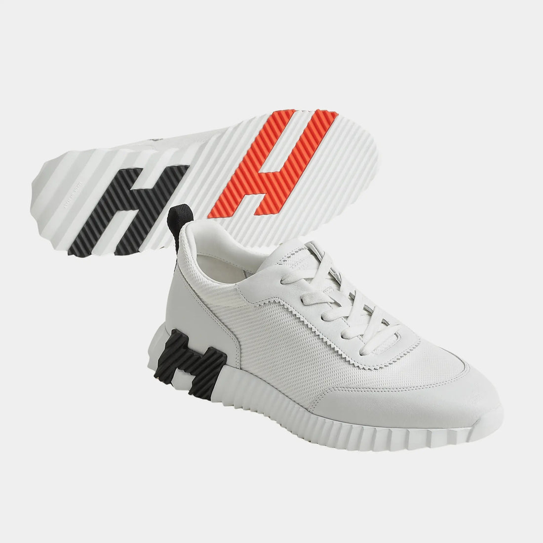 Bouncing Sneakers in Technical Mesh and Sporty Goatskin