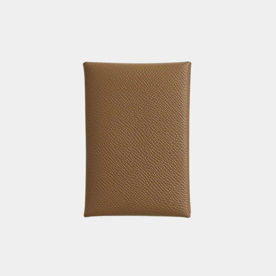 Calvi Duo Compact Verso Card Holder Epsom, Alezan / Vert Peppermint