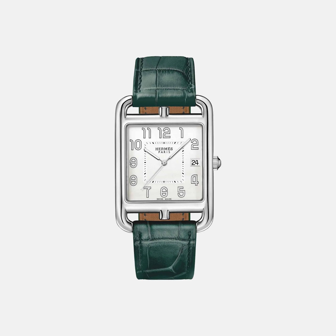 Hermes Cape Cod Watch 41mm Cypress Green Alligator
