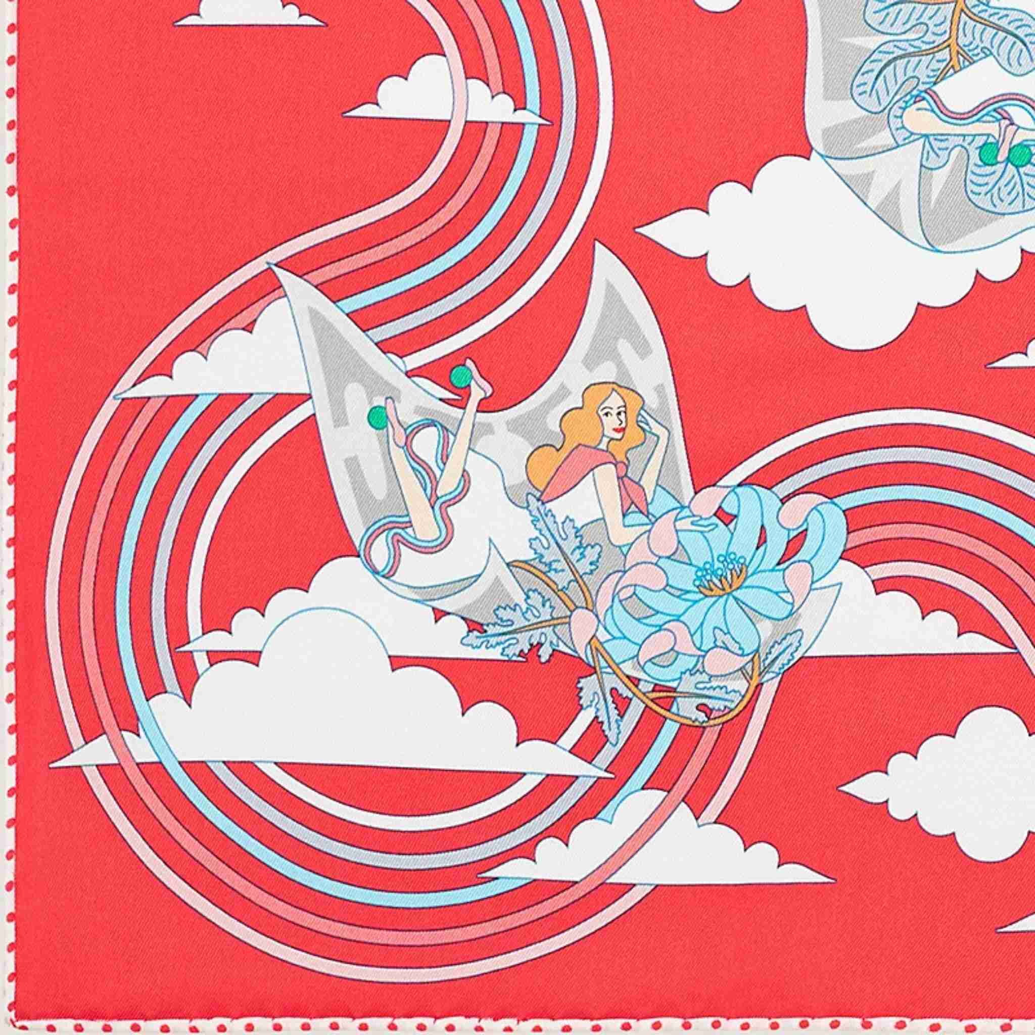 Hermes Carres Volants Scarf 70, Close