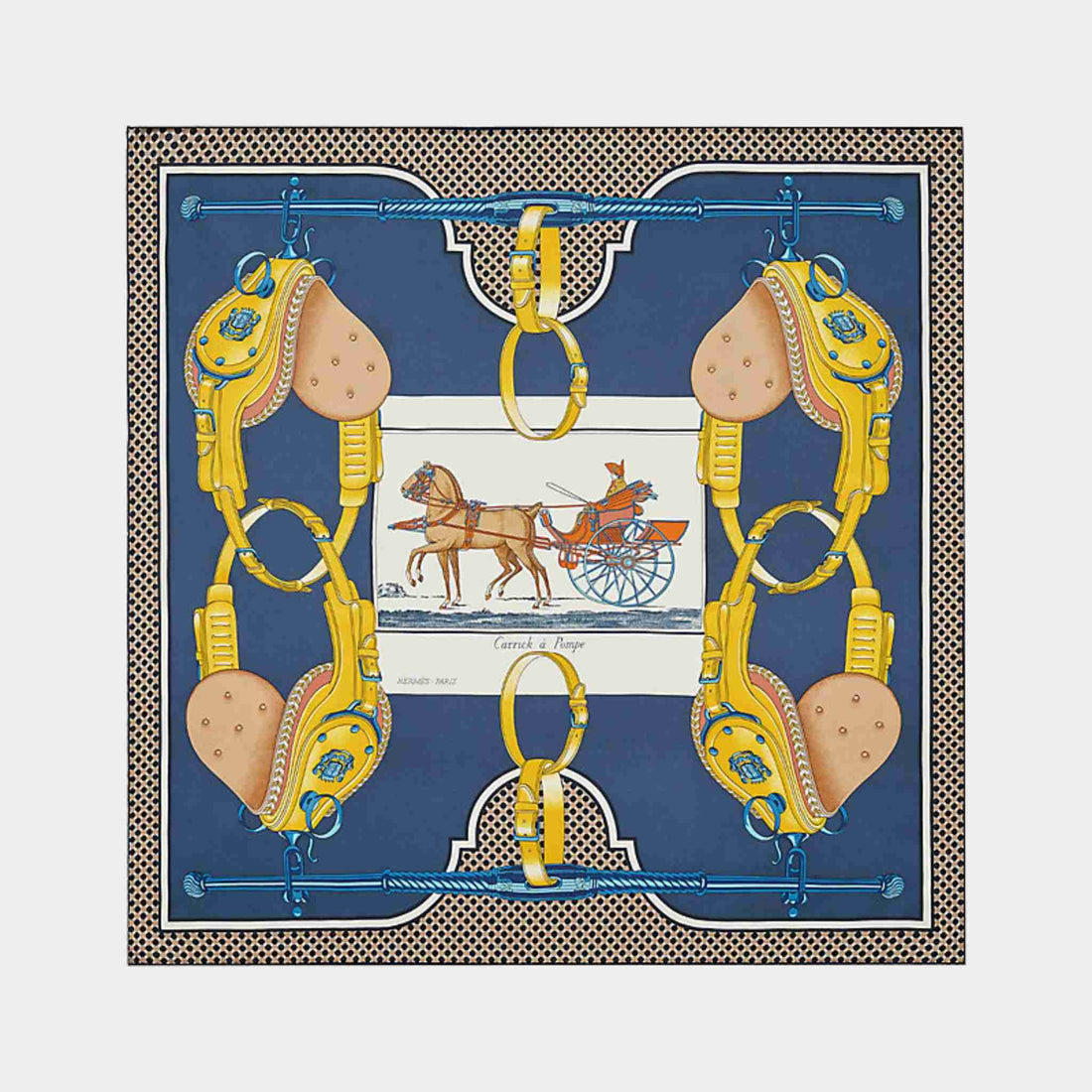 Hermes Carrick a Pompe Scarf 70, Front