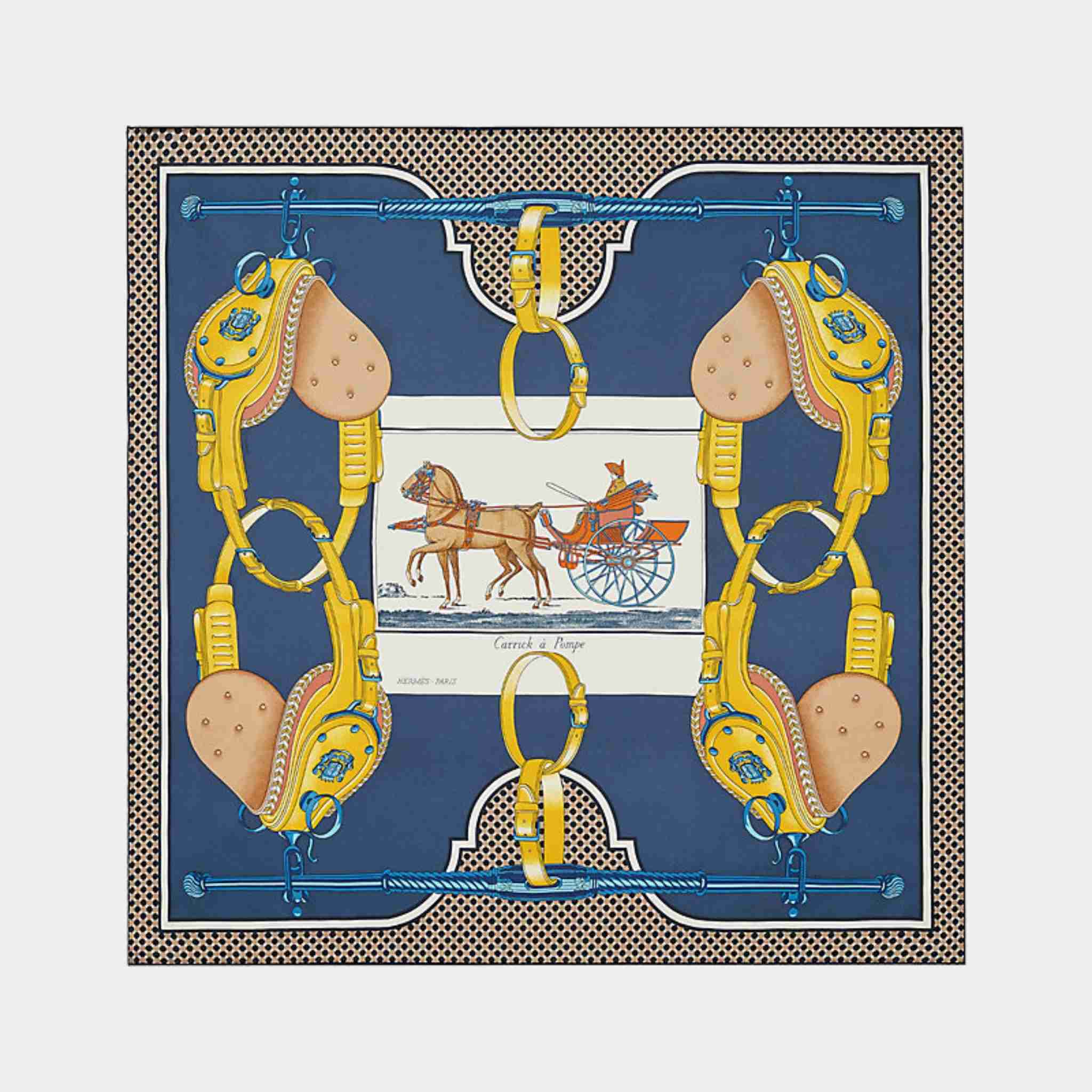 Hermes Carrick a Pompe Scarf 70, Front