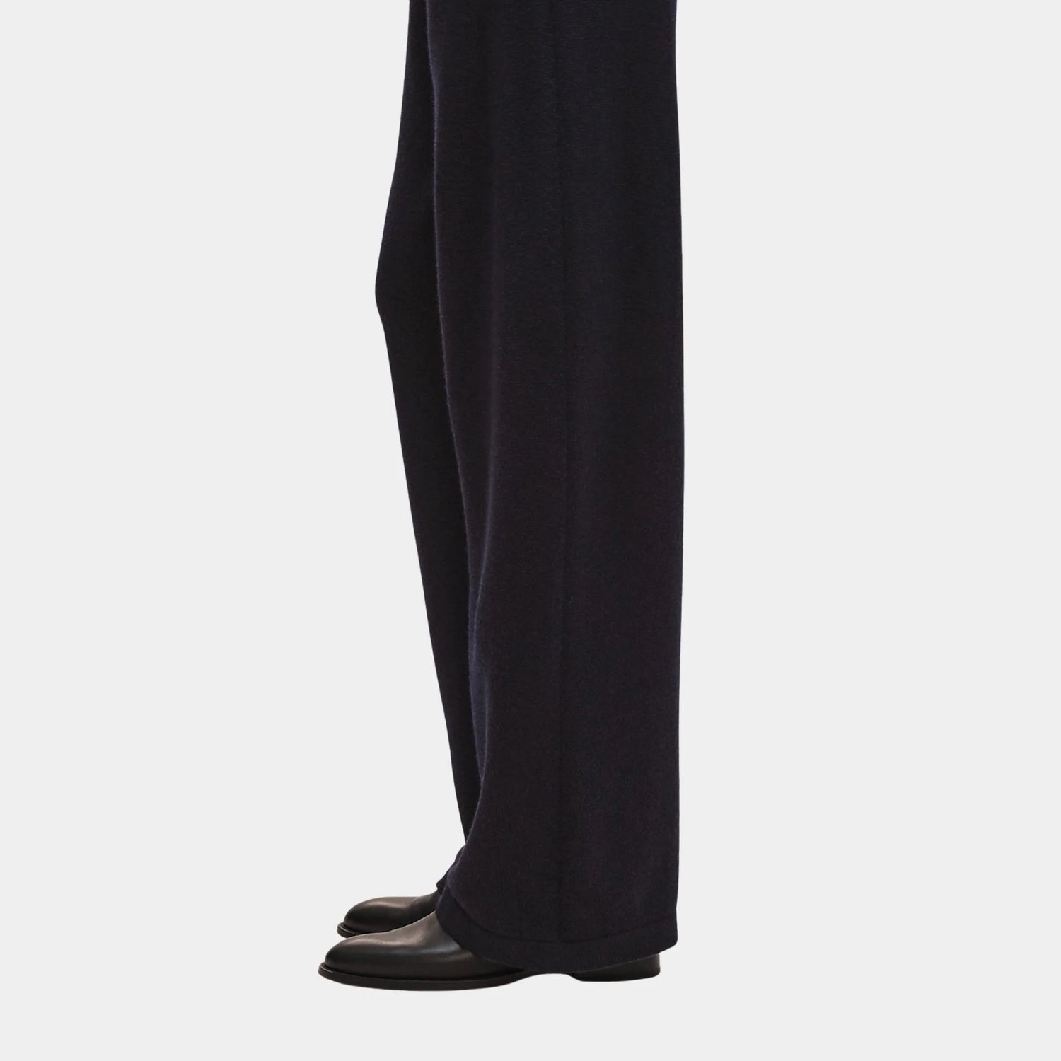 Hermes Cashmere Pants, Bleu Noir, Side