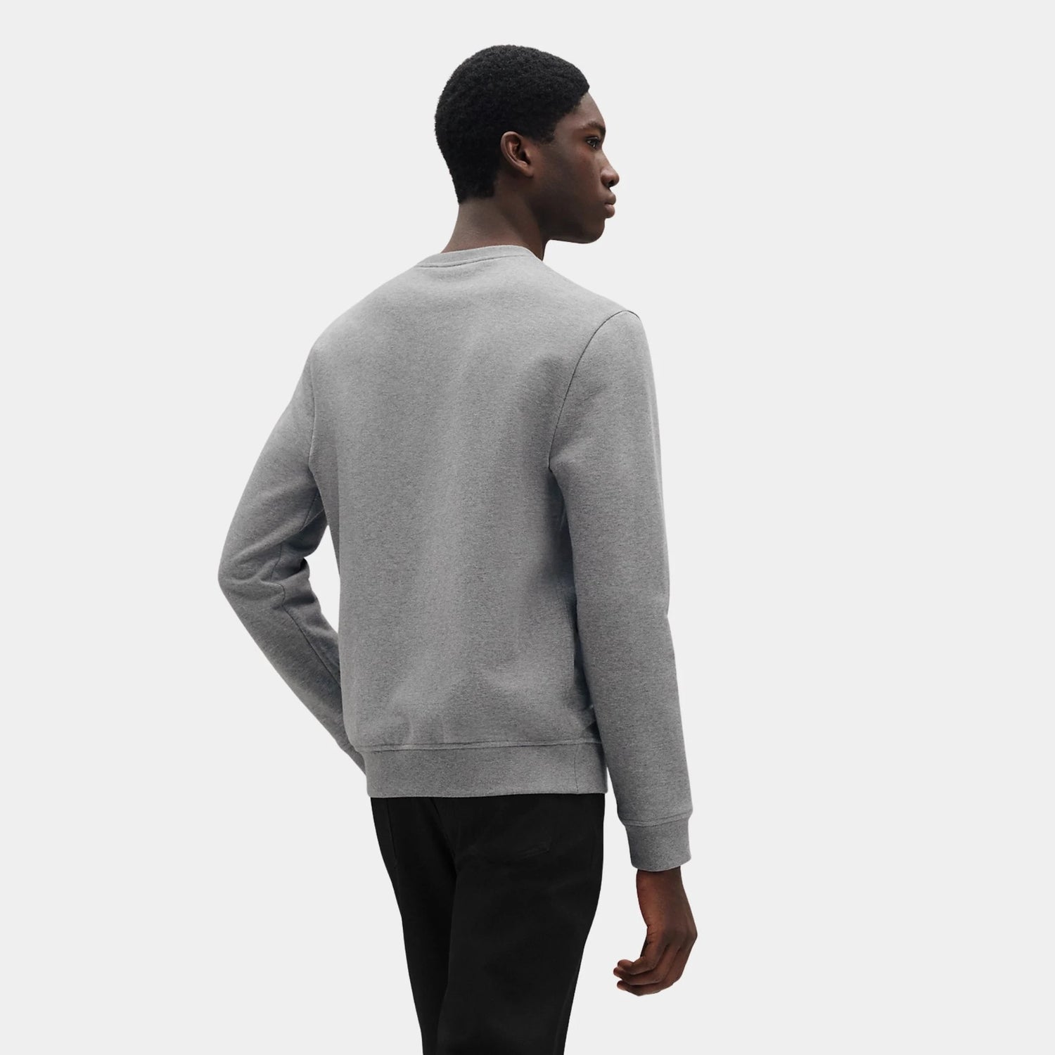 Hermes C.D.S. Crewneck Sweater in Cotton, Gris, Back