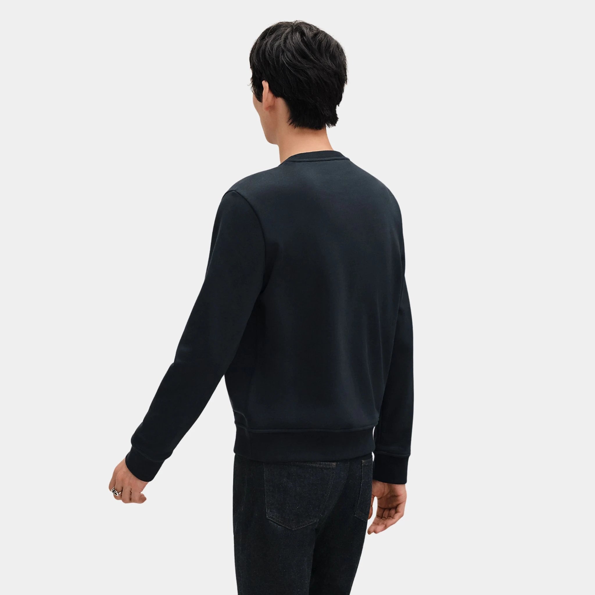 Hermes C.D.S. Crewneck Sweater in Cotton, Marine, Back
