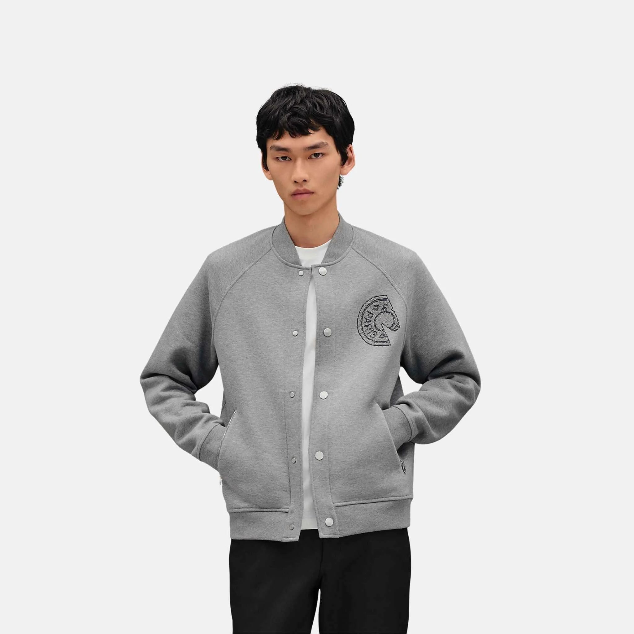Hermes C.D.S. Varsity Jacket, Gris, Front