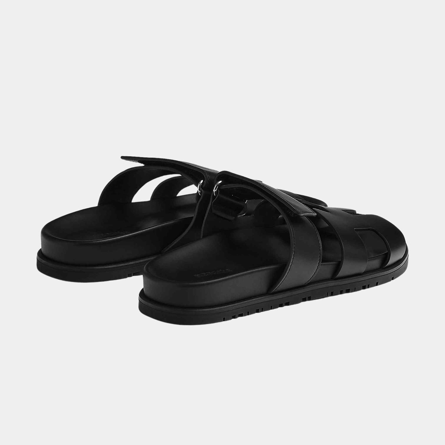 Hermes Chypre Sandal Black Women, Rear