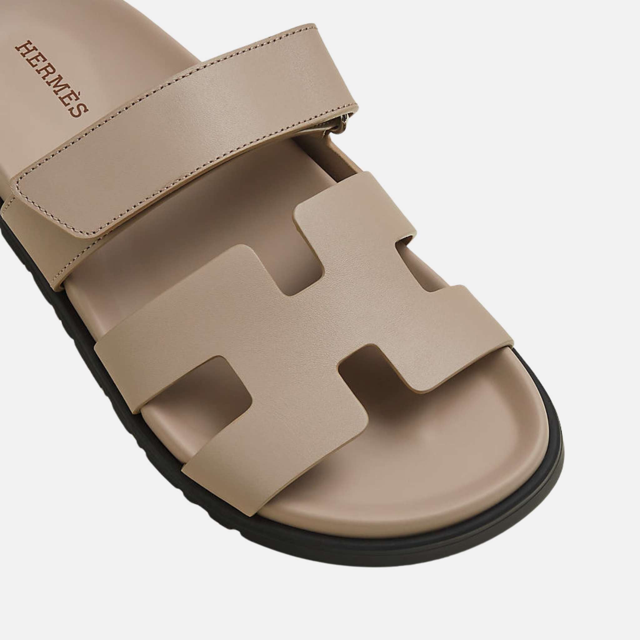 Hermes Chypre Sandal Calfskin Women, beige, Top