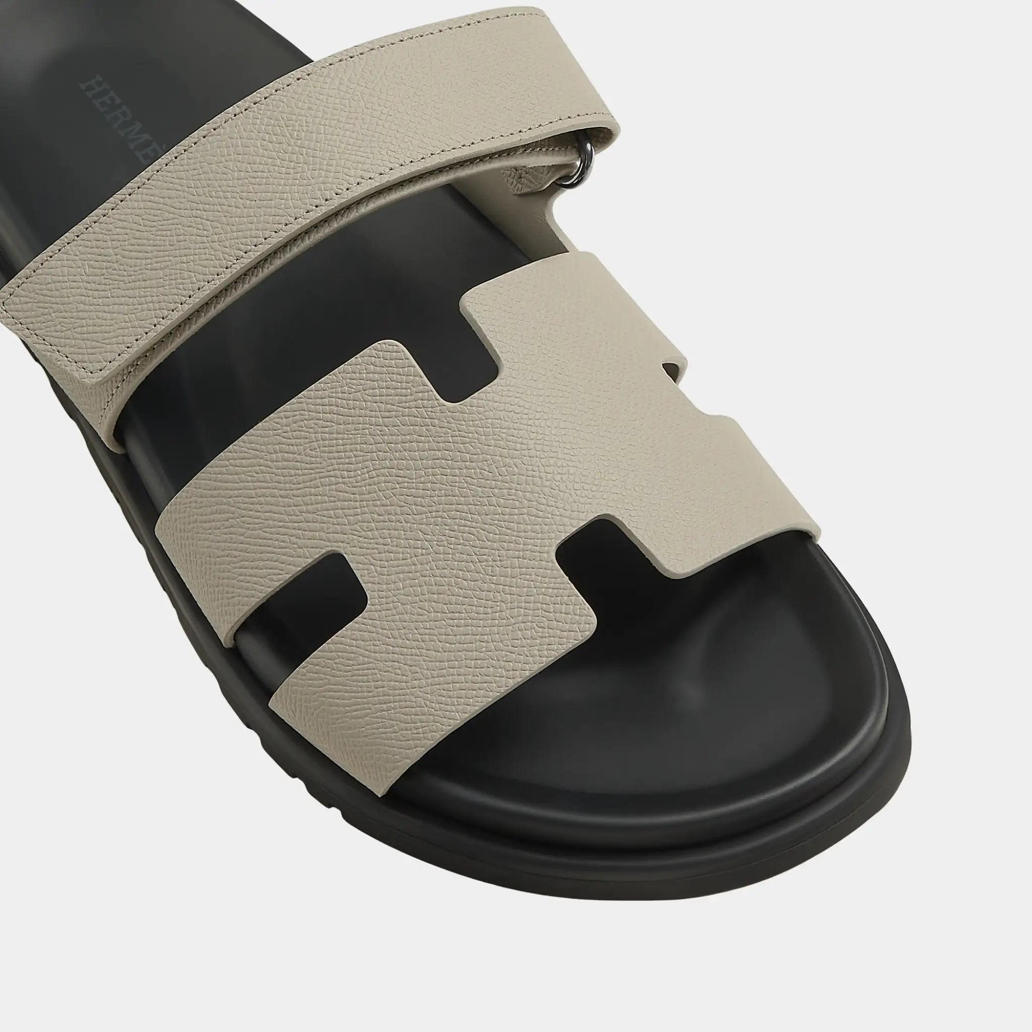 Hermes Chypre Sandal Epsom Men, Beige Esquisse, Top