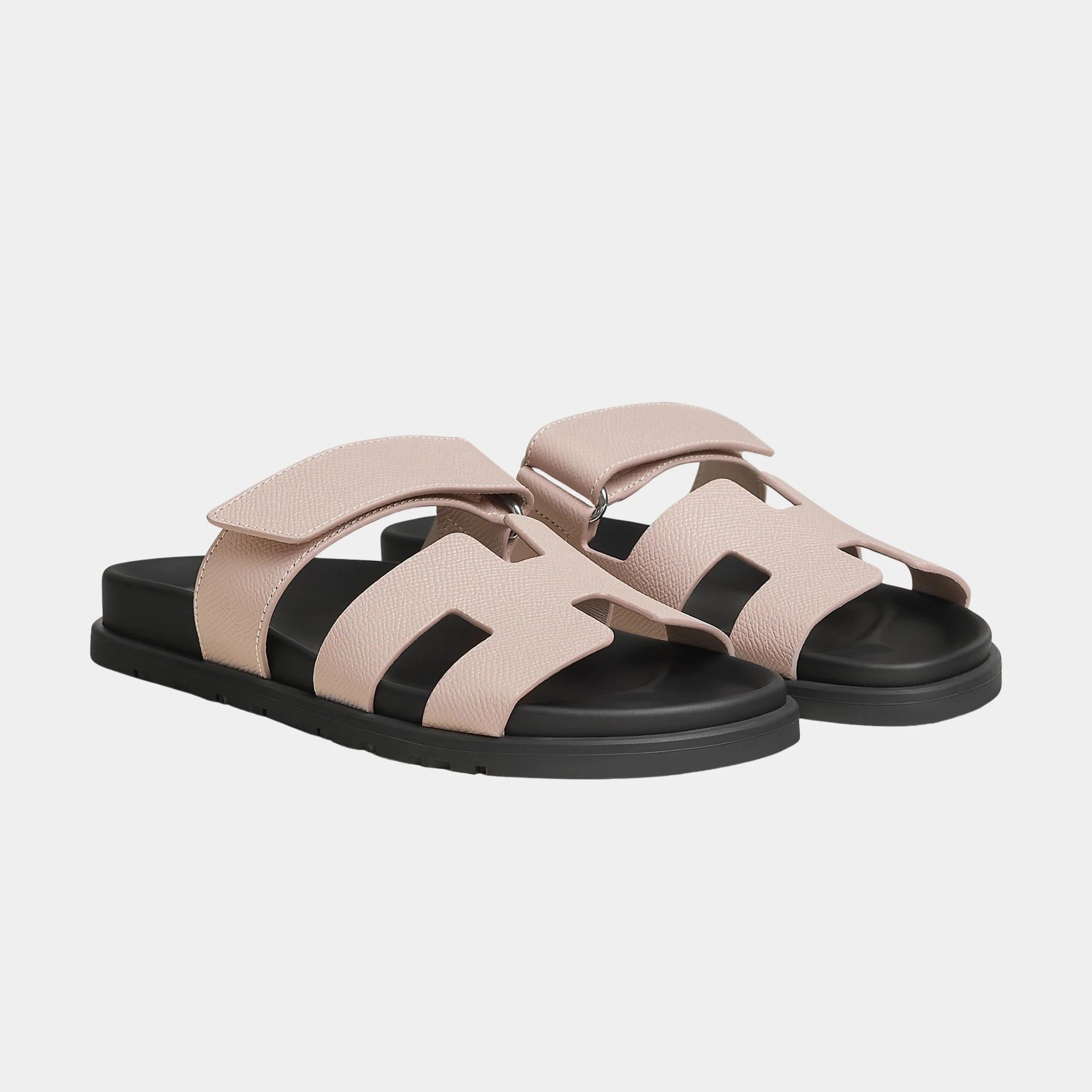 Hermes Chypre Sandal Epsom Women, Rose Porcelaine, Front
