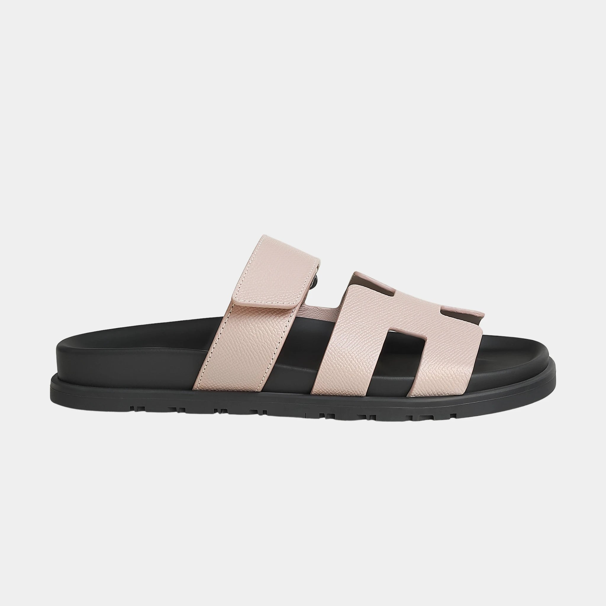 Hermes Chypre Sandal Epsom Women, Rose Porcelaine, Side