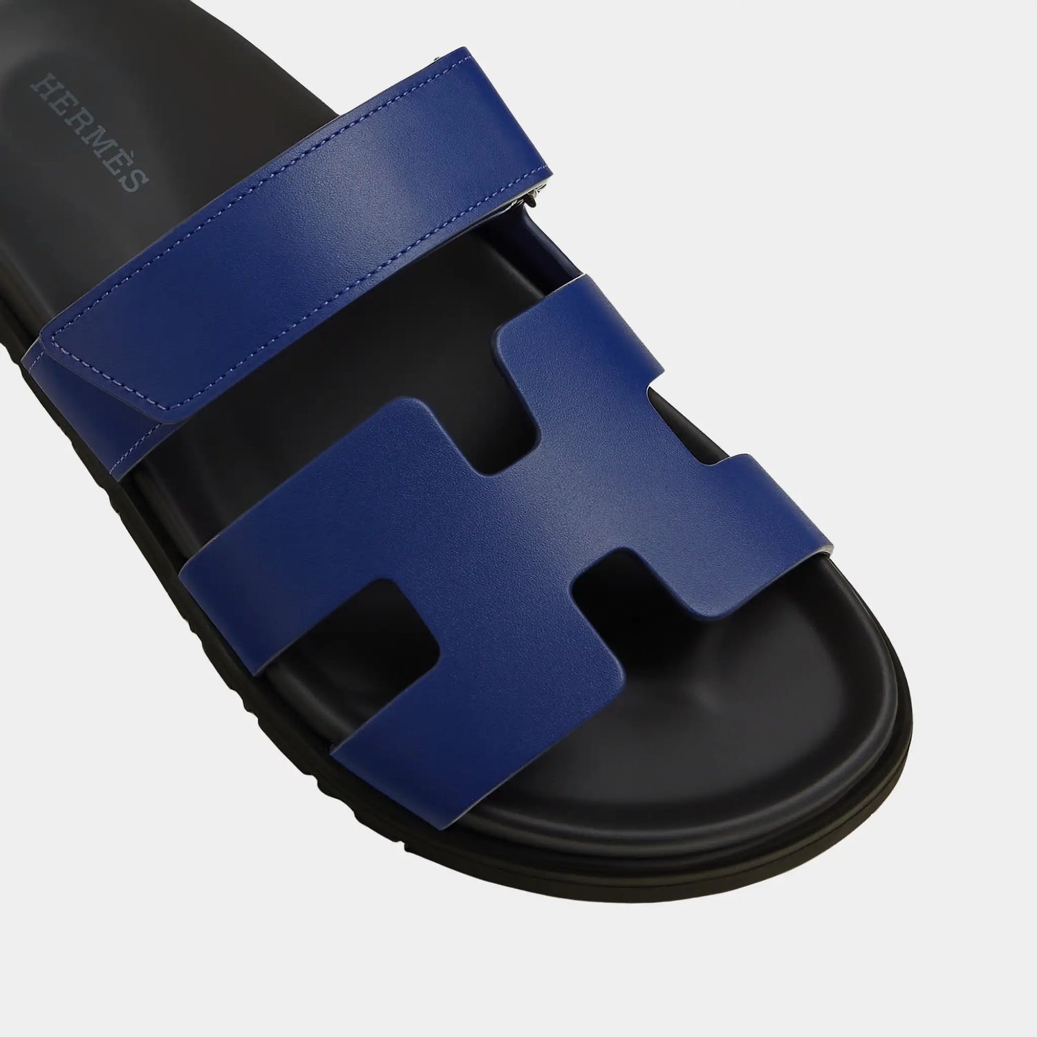 Hermes Chypre Sandal in Calfskin Women, Bleu Abysse, Top