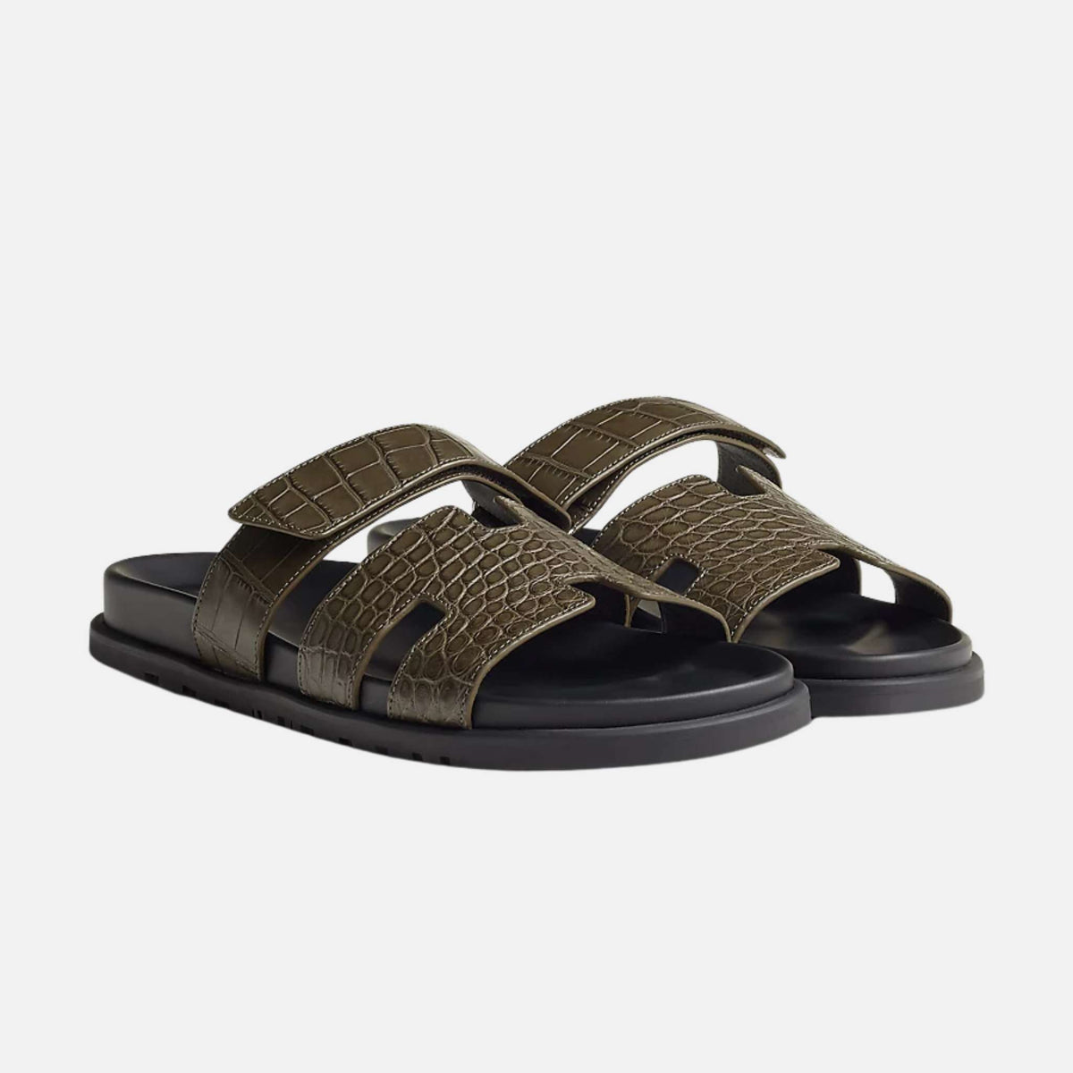 صندل Chypre من جلد Alligator Matte Mississippiensis للرجال