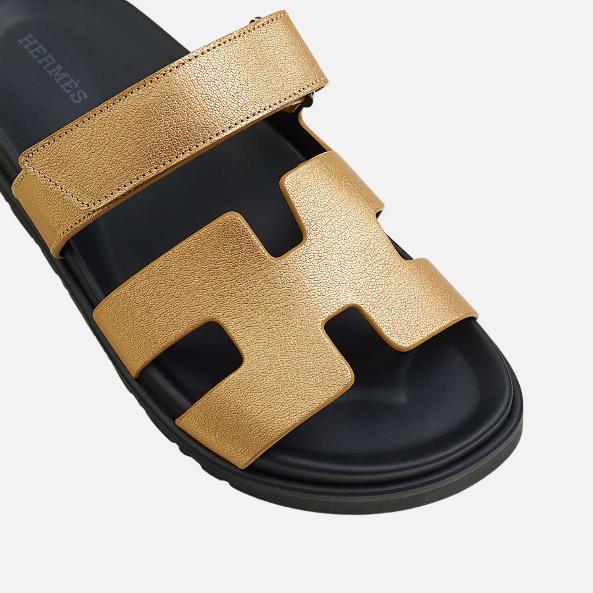 Hermes Chypre Sandal Metallic Dore, Top