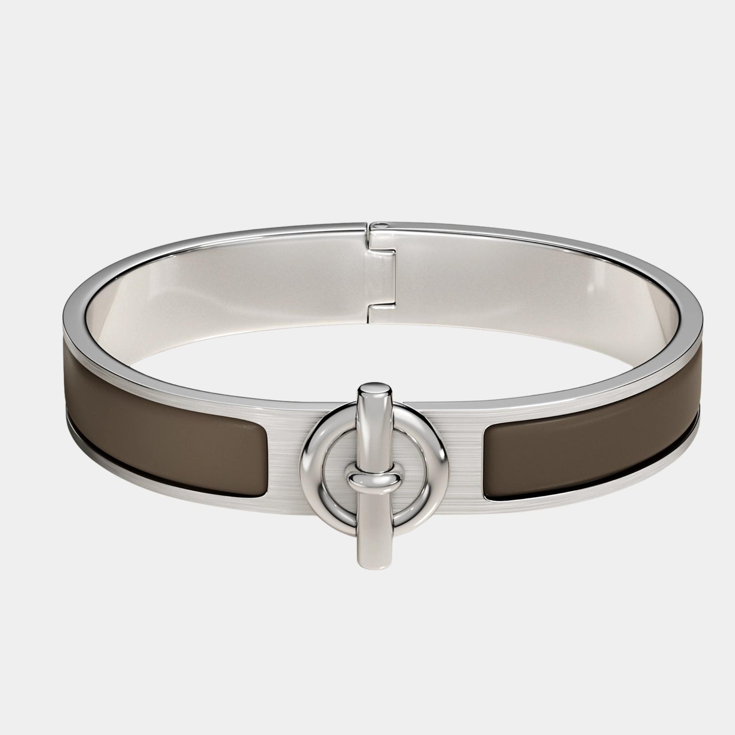 Hermes Clic Glenan Bracelet Palladium Plated, Gris Etain