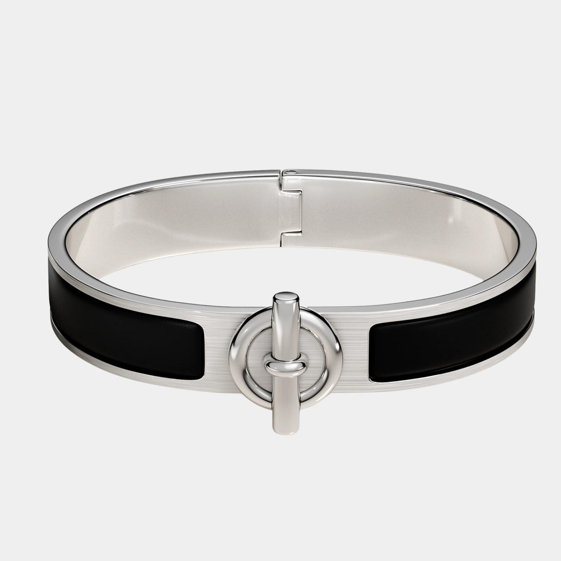 Hermes Clic Glenan Bracelet Palladium Plated, Noir