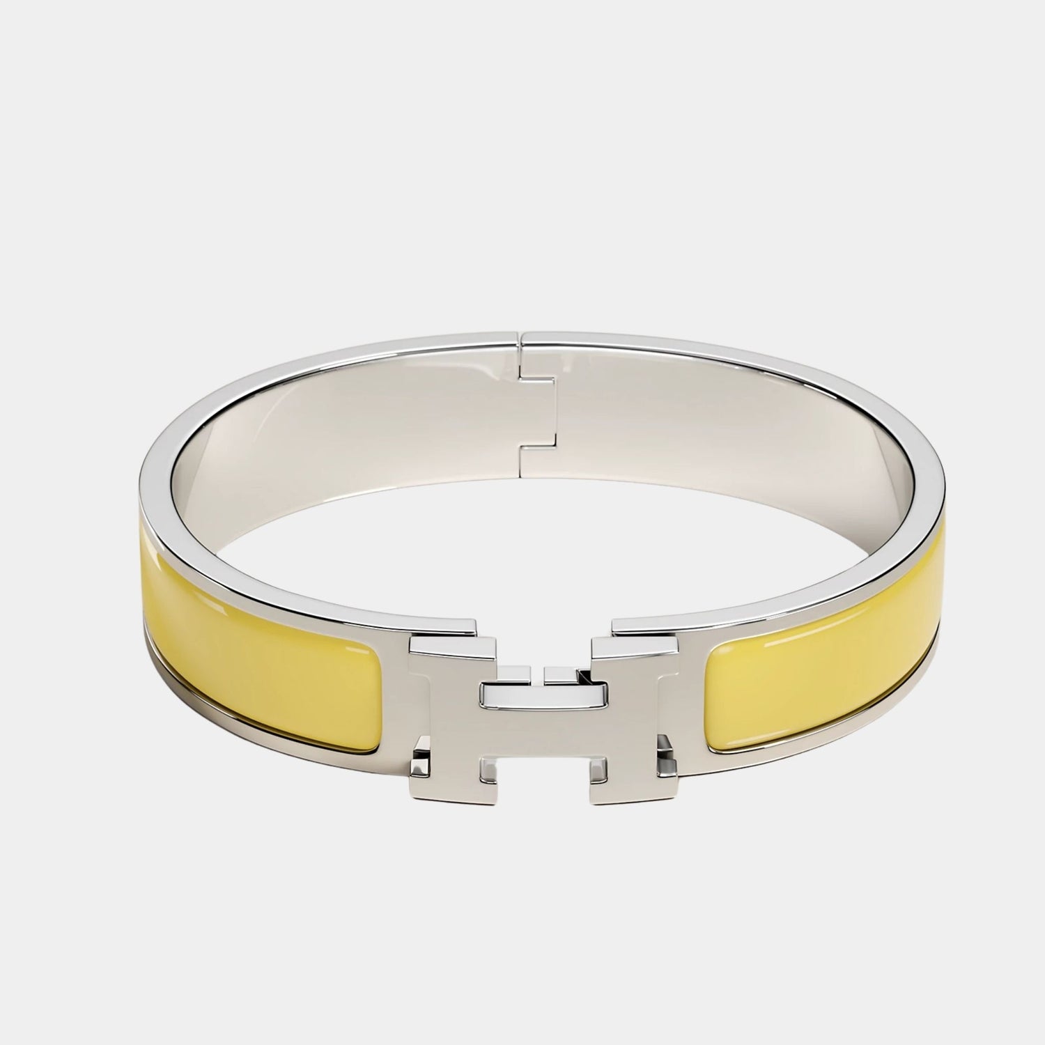 Hermes Clic H Bracelet Palladium Plated, Jaune Dor
