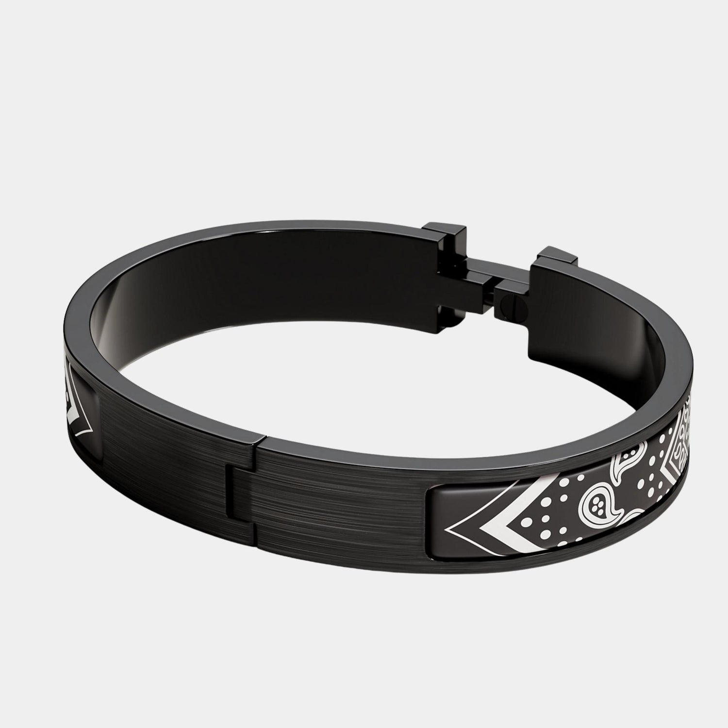 Hermes Clic HH Bandana So Black Bracelet, Back