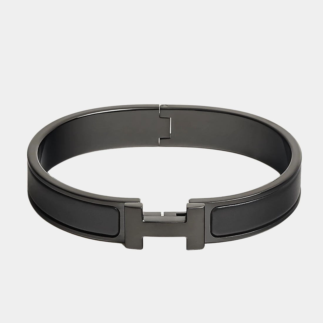 Hermes Clic HH So Black Bracelet Matte Enamel, Front