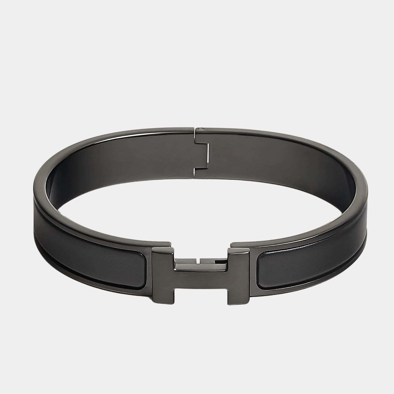 Hermes Clic HH So Black Bracelet Matte Enamel, Front